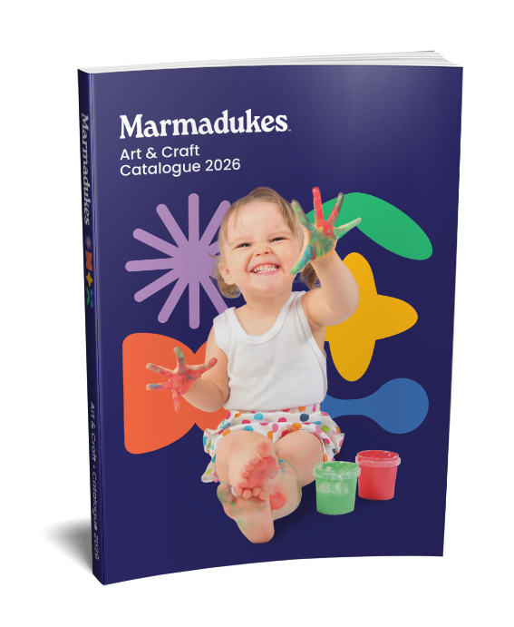 Cover of the Marmadukes 2026 art and craft catalogue for early learning services